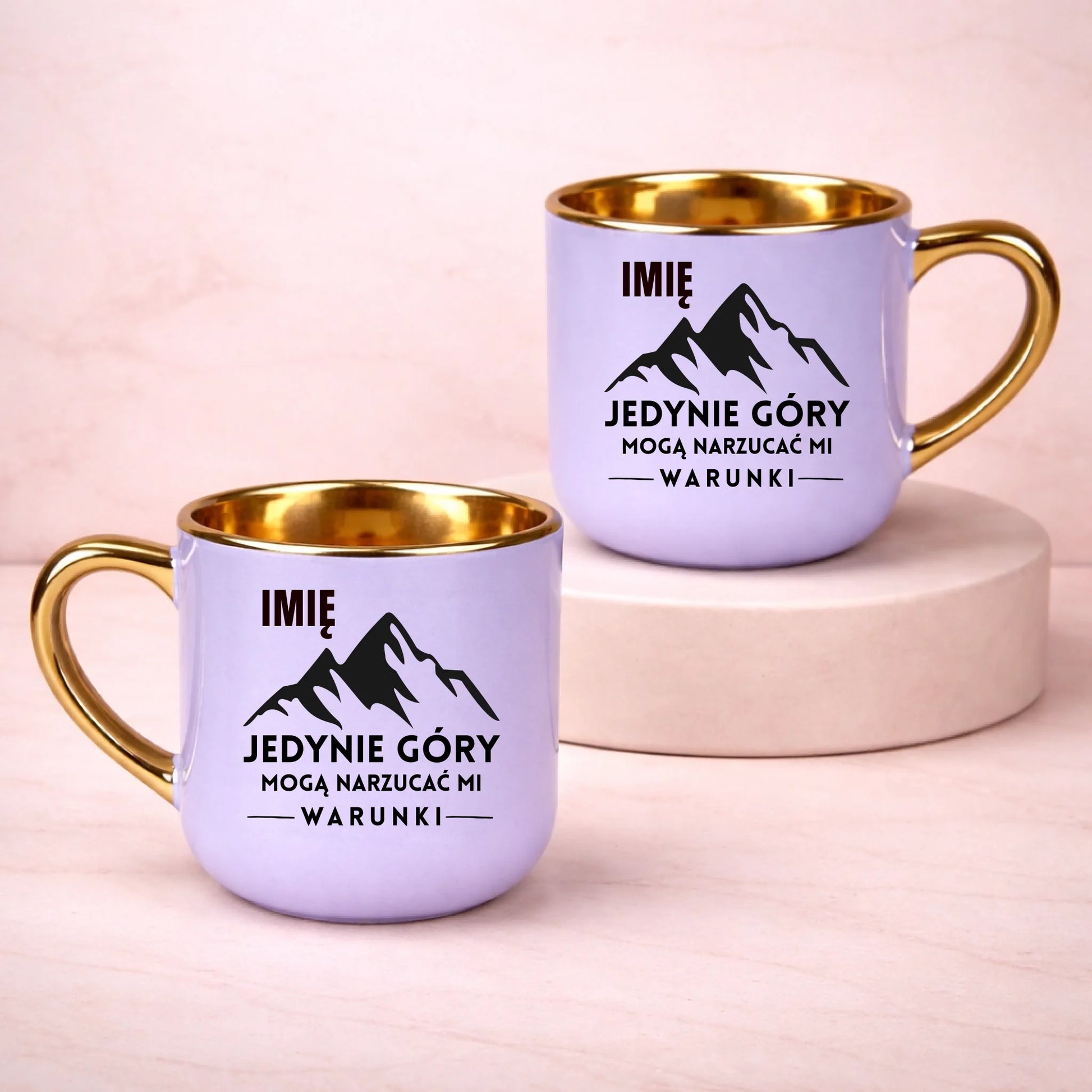 kubek z własnym nadrukiem 400ml personalizowane prezenty pl fioletowy