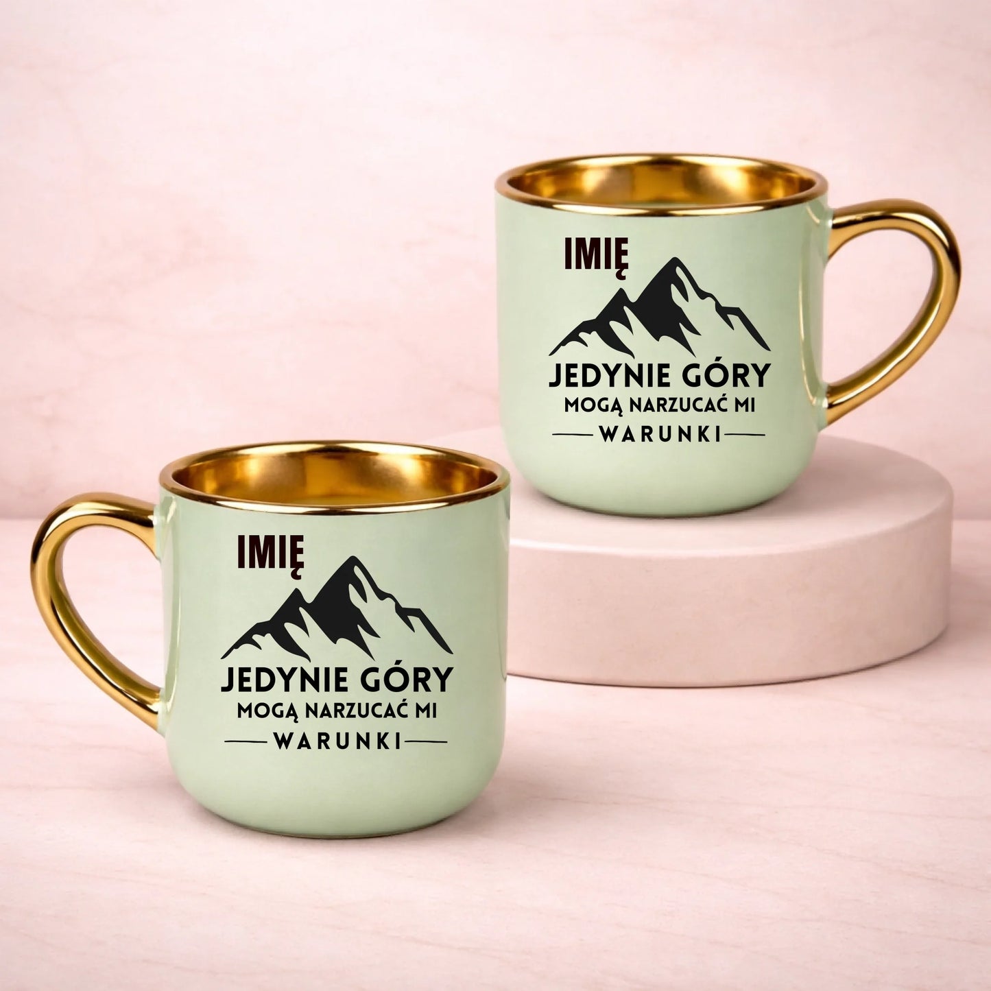 kubek z własnym nadrukiem 400ml personalizowane prezenty pl zielony