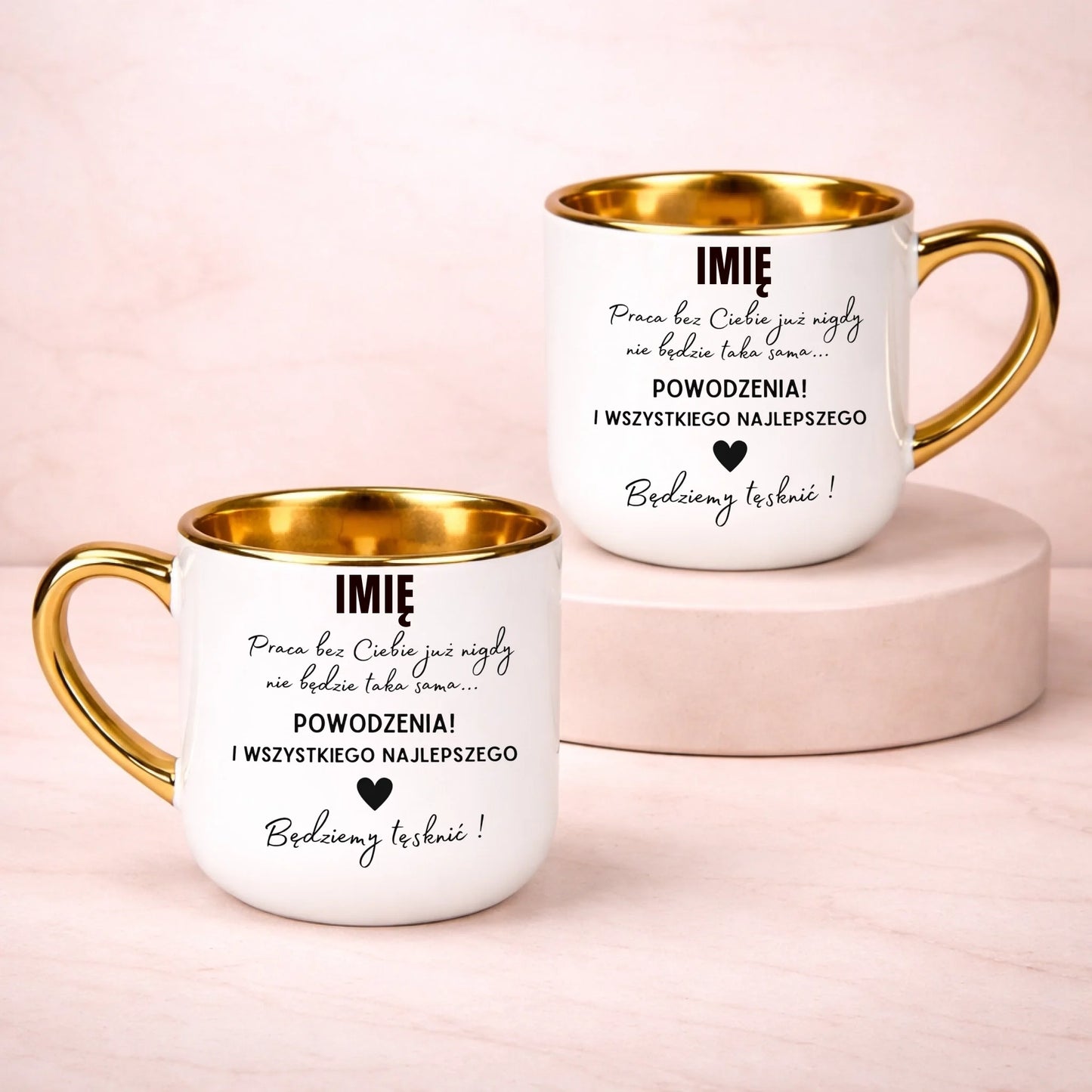kubek z własnym nadrukiem 400ml personalizowane prezenty pl bialy