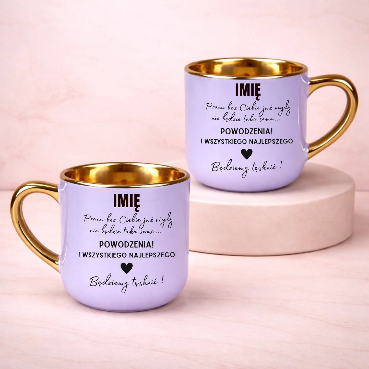 kubek z własnym nadrukiem 400ml personalizowane prezenty pl fioletowy