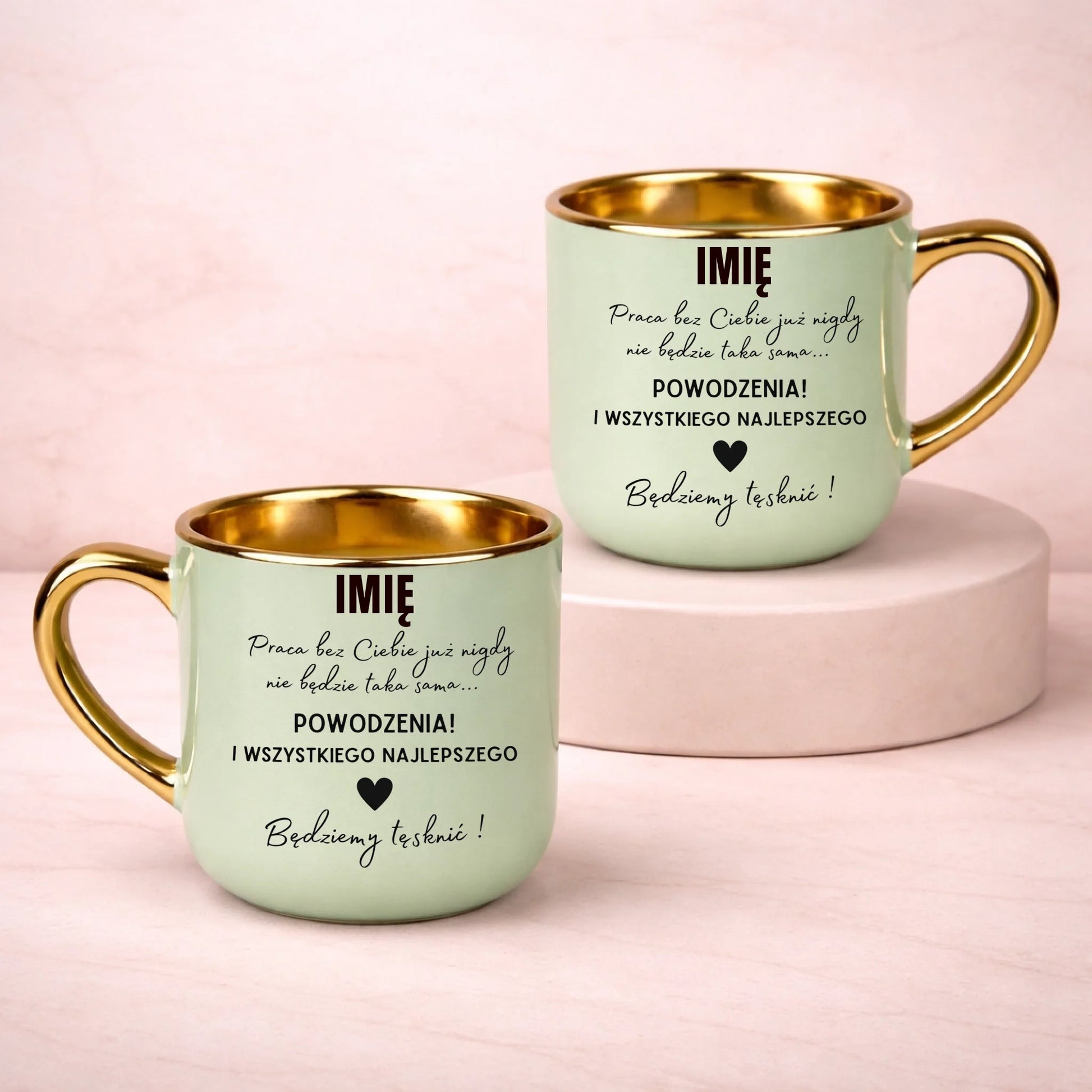 kubek z własnym nadrukiem 400ml personalizowane prezenty pl zielony