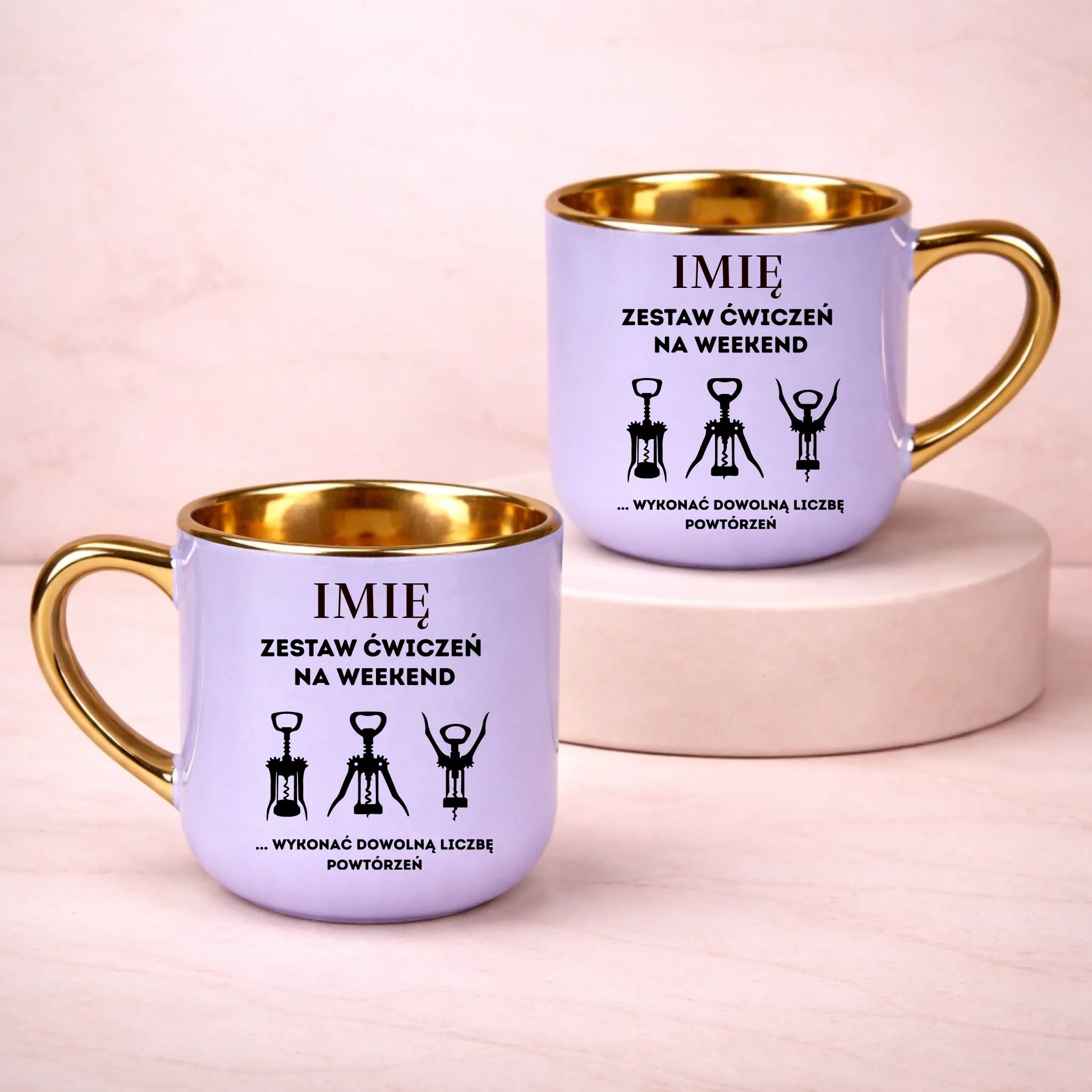 kubek z własnym nadrukiem 400ml personalizowane prezenty pl fioletowy