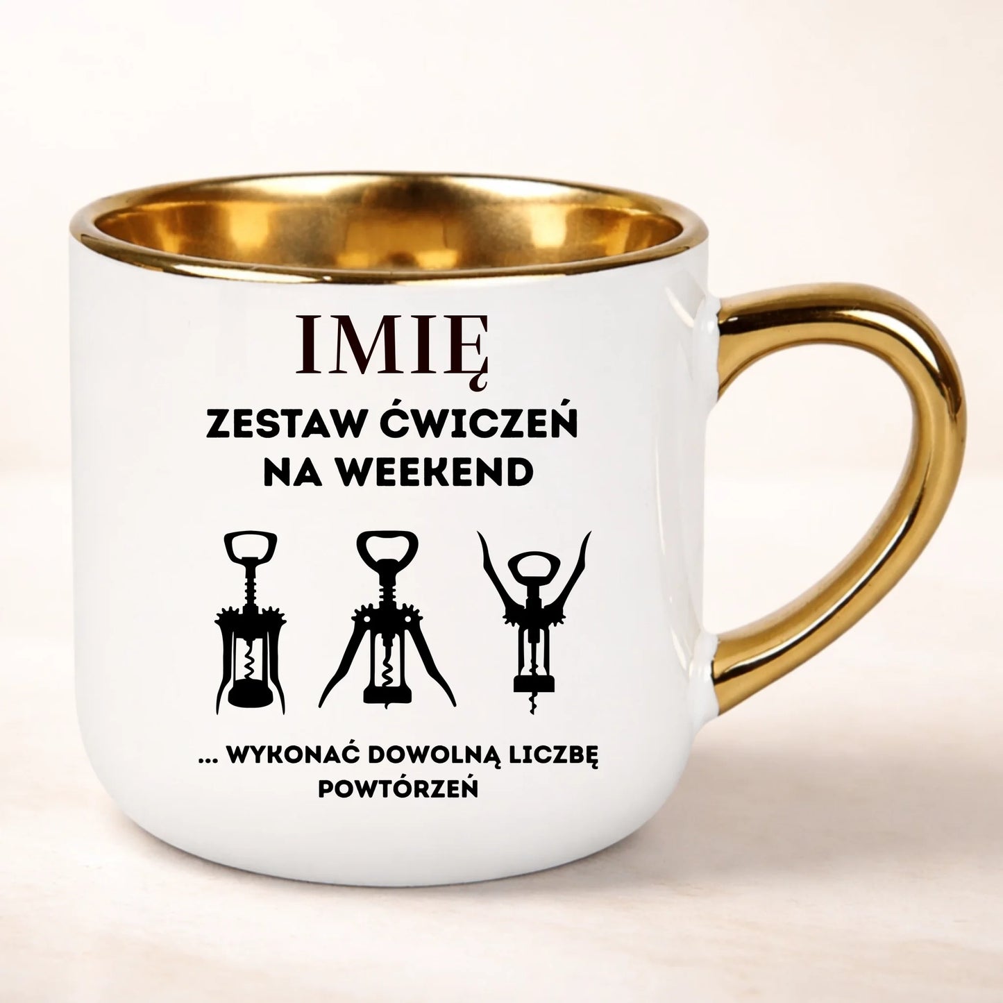 kubek personalizowany z nadrukiem 400ml biały