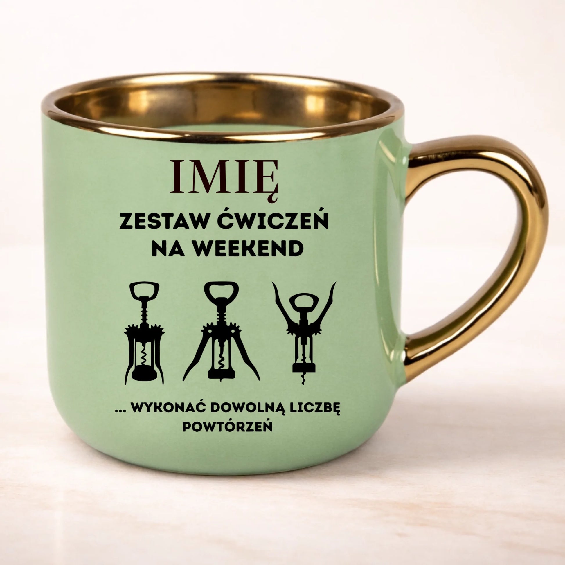 kubek personalizowany z nadrukiem 400ml zielony