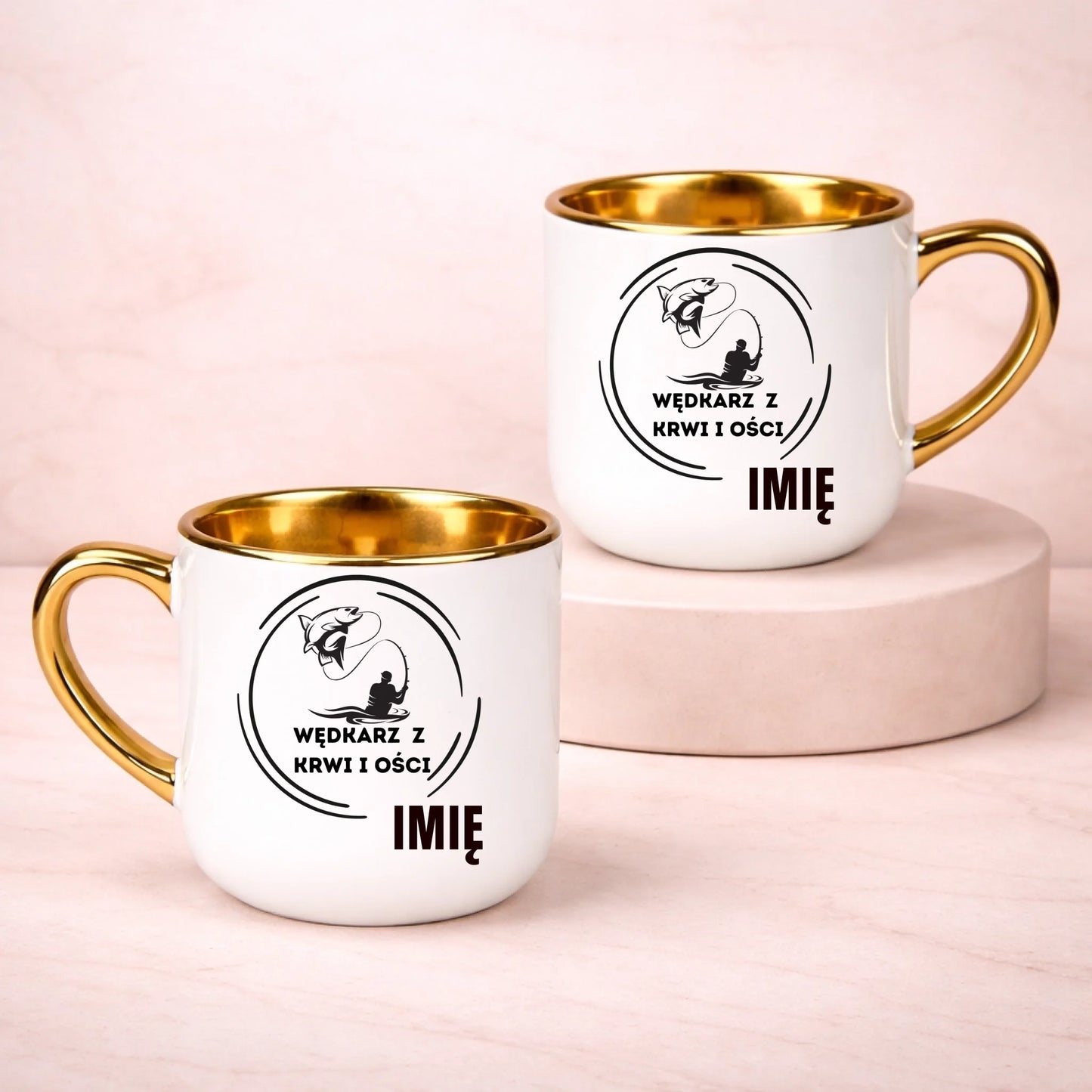 kubek z własnym nadrukiem 400ml personalizowane prezenty pl bialy