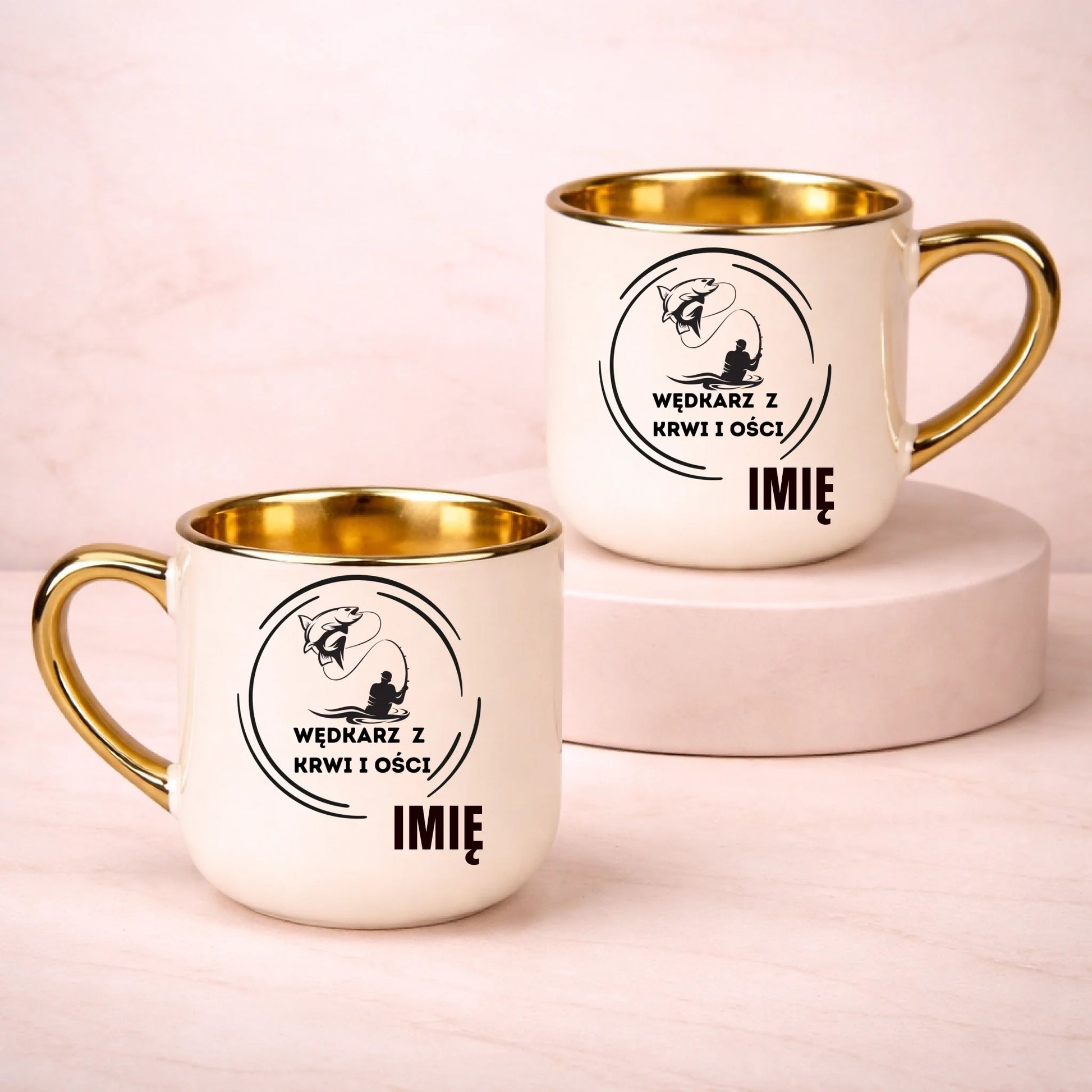 kubek z własnym nadrukiem 400ml personalizowane prezenty pl kremowy