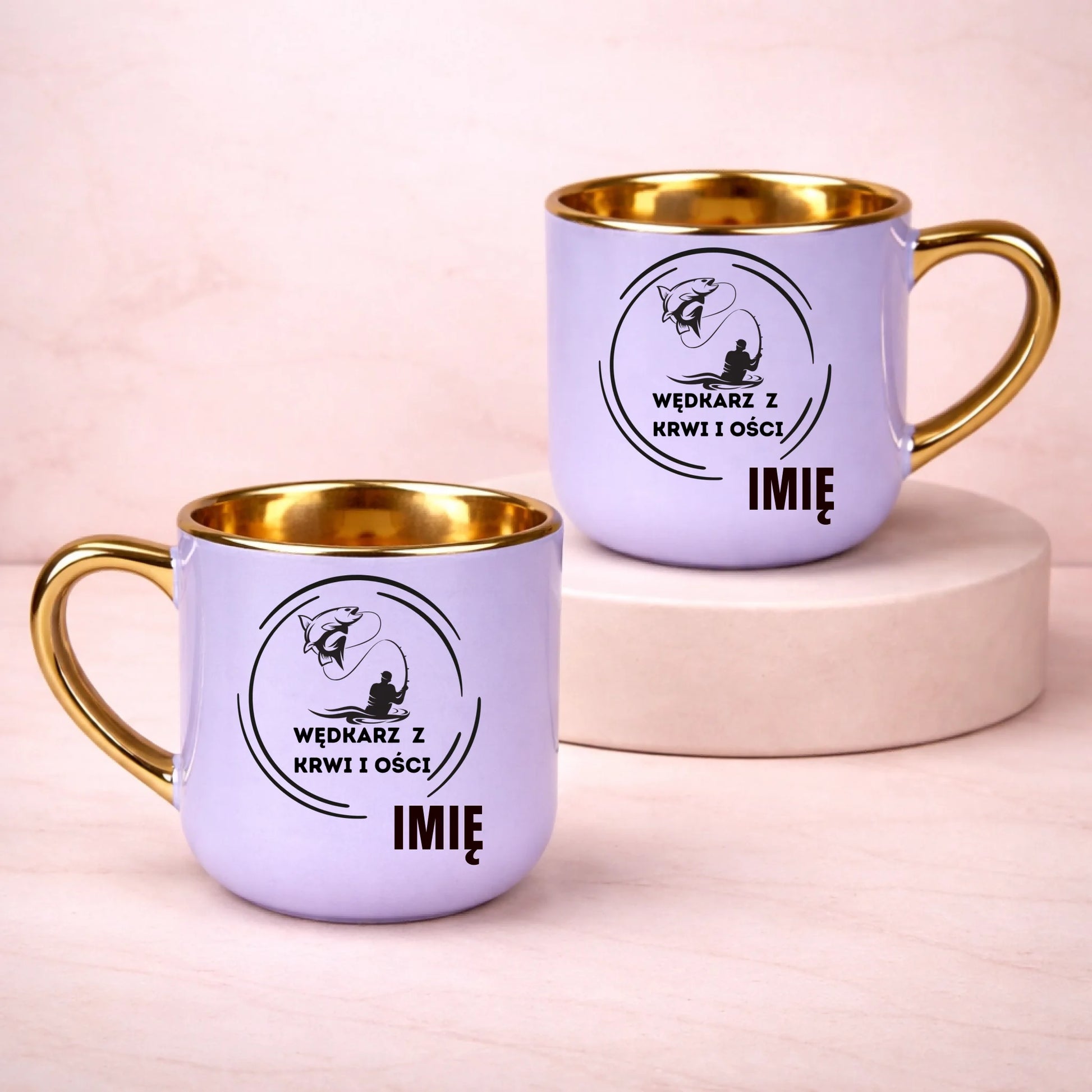 kubek z własnym nadrukiem 400ml personalizowane prezenty pl fioletowy
