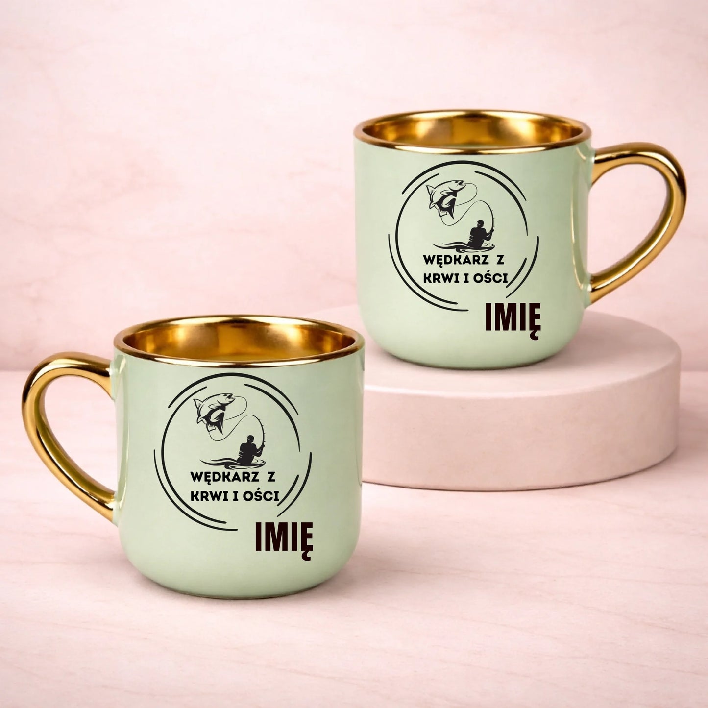 kubek z własnym nadrukiem 400ml personalizowane prezenty pl zielony
