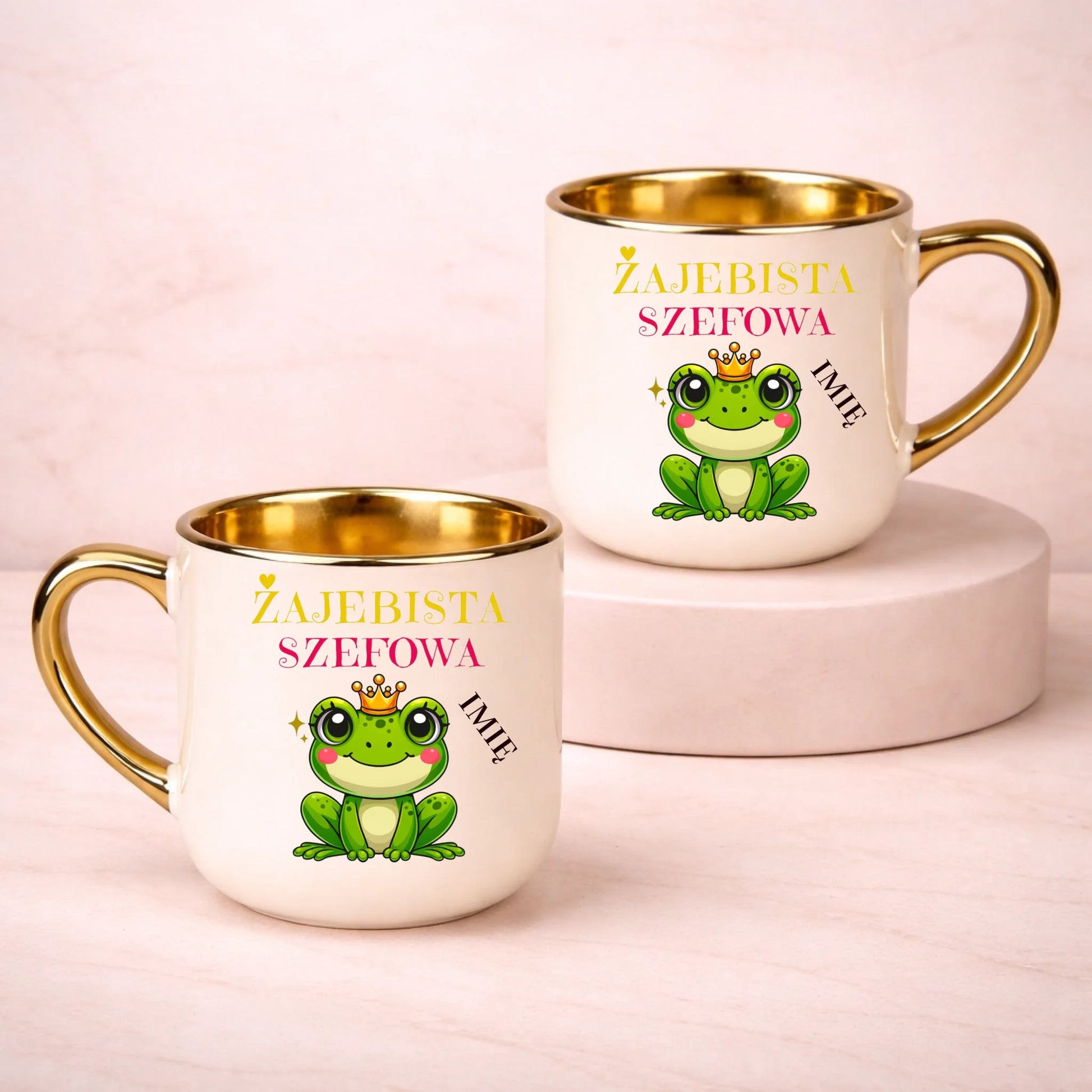 kubek z własnym nadrukiem 400ml personalizowane prezenty pl kremowy