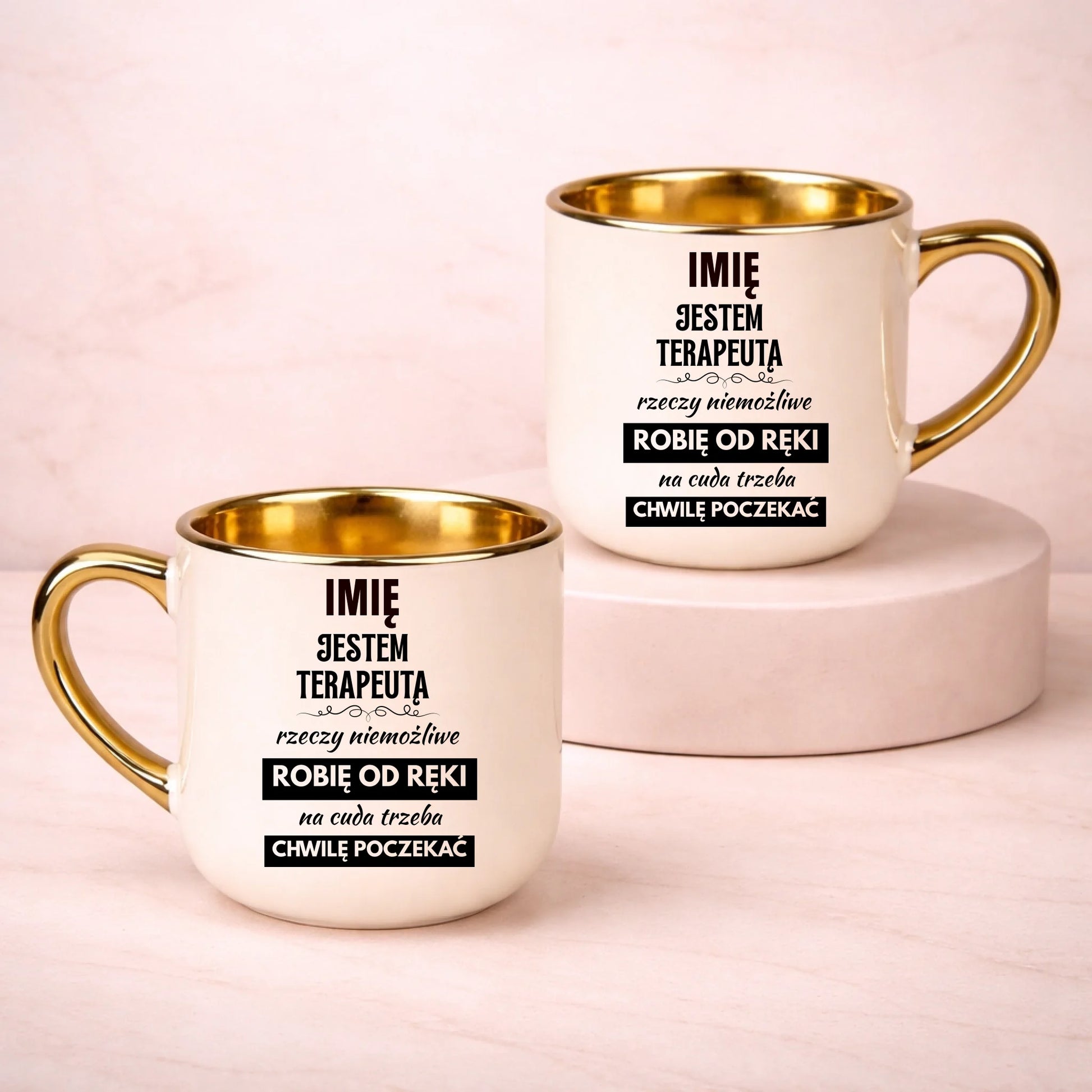 kubek z własnym nadrukiem 400ml personalizowane prezenty pl kremowy