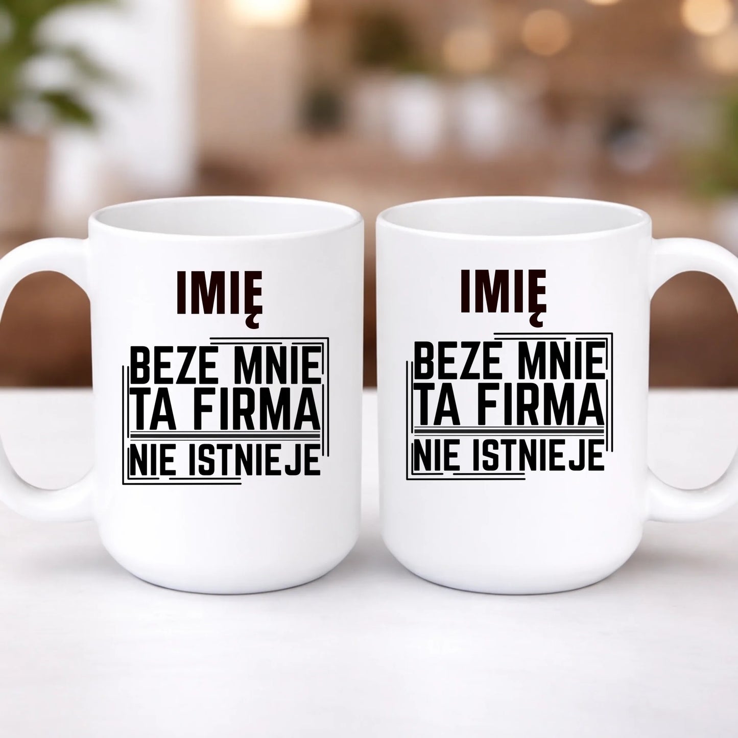 kubek z własnym nadrukiem 440ml personalizowane prezenty pl bialy