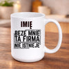 kubek z własnym nadrukiem 440ml personalizowane prezenty pl bialy