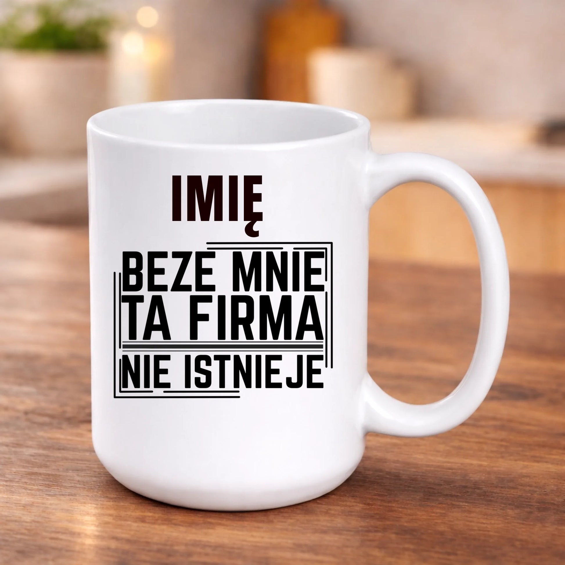 kubek z własnym nadrukiem 440ml personalizowane prezenty pl bialy
