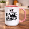 kubek z własnym nadrukiem 440ml personalizowane prezenty pl różowy