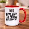 kubek z własnym nadrukiem 440ml personalizowane prezenty pl czerwony