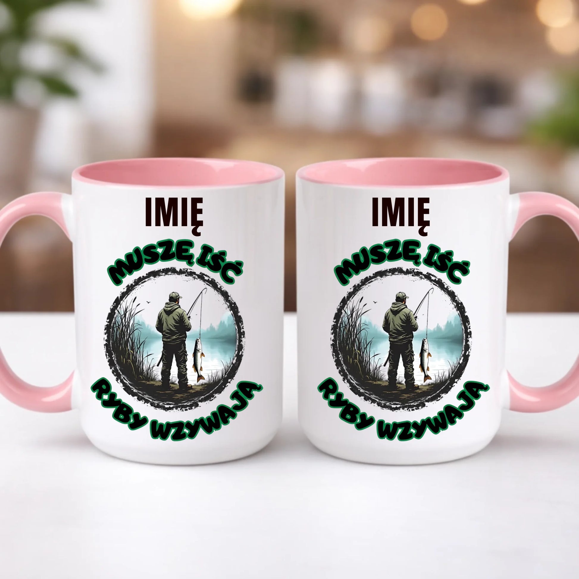 kubek z własnym nadrukiem 440ml personalizowane prezenty pl różowy