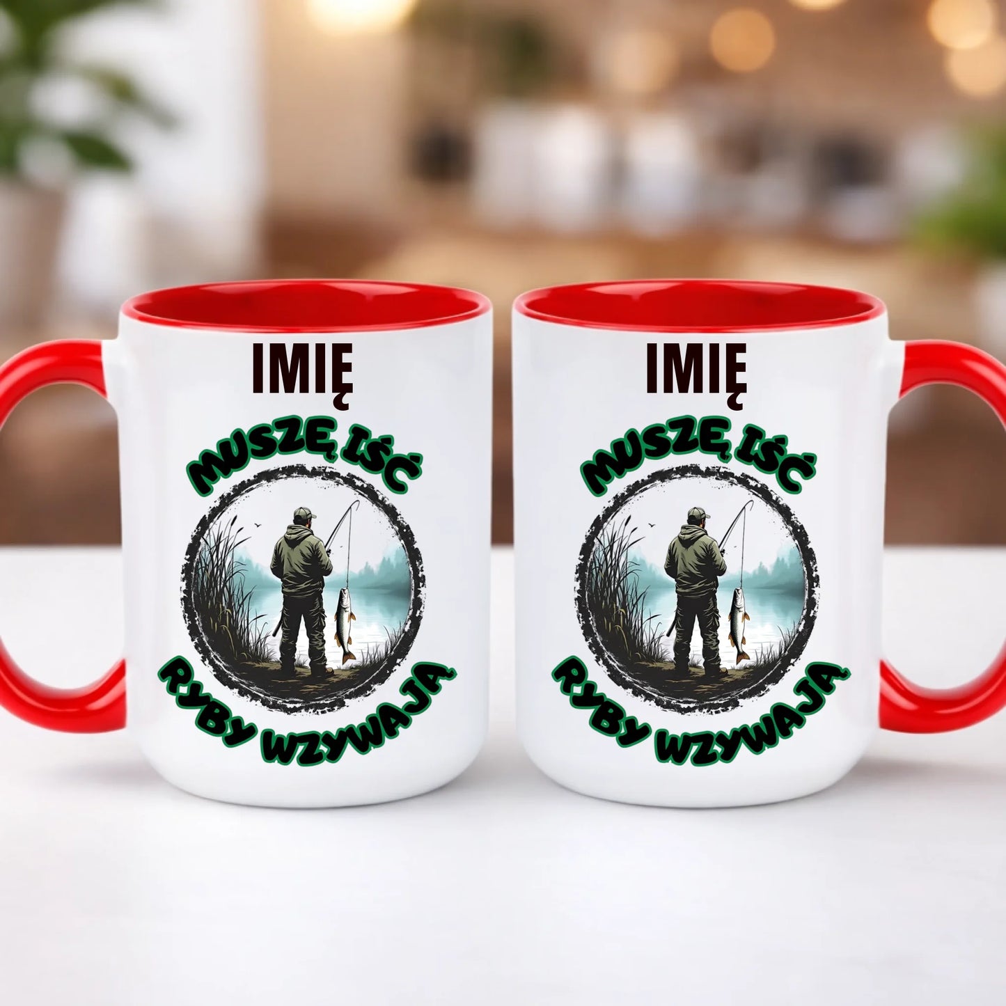 kubek z własnym nadrukiem 440ml personalizowane prezenty pl czerwony