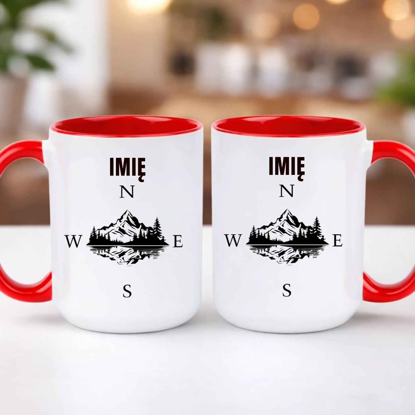kubek z własnym nadrukiem 440ml personalizowane prezenty pl czerwony