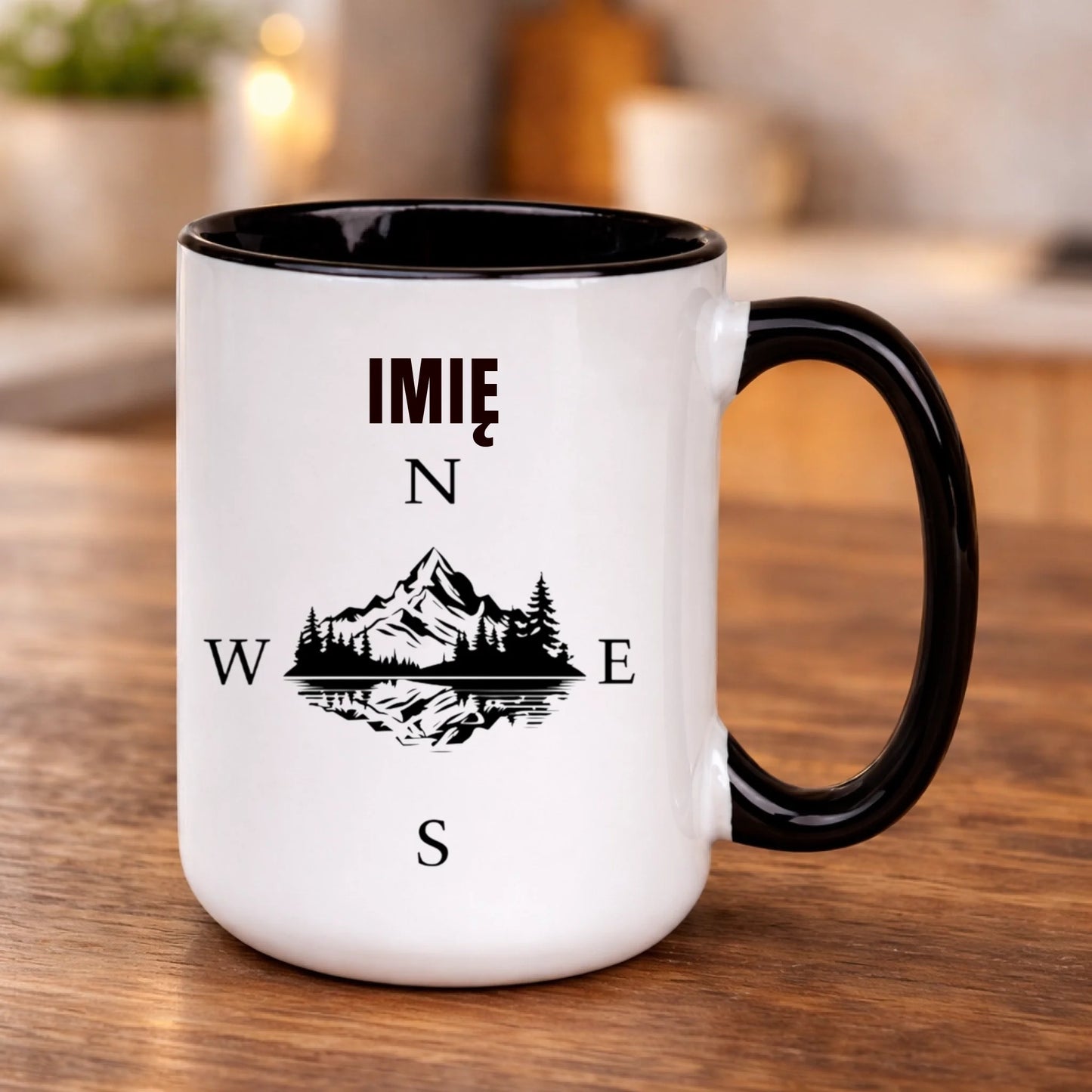 kubek z własnym nadrukiem 440ml personalizowane prezenty pl czarny
