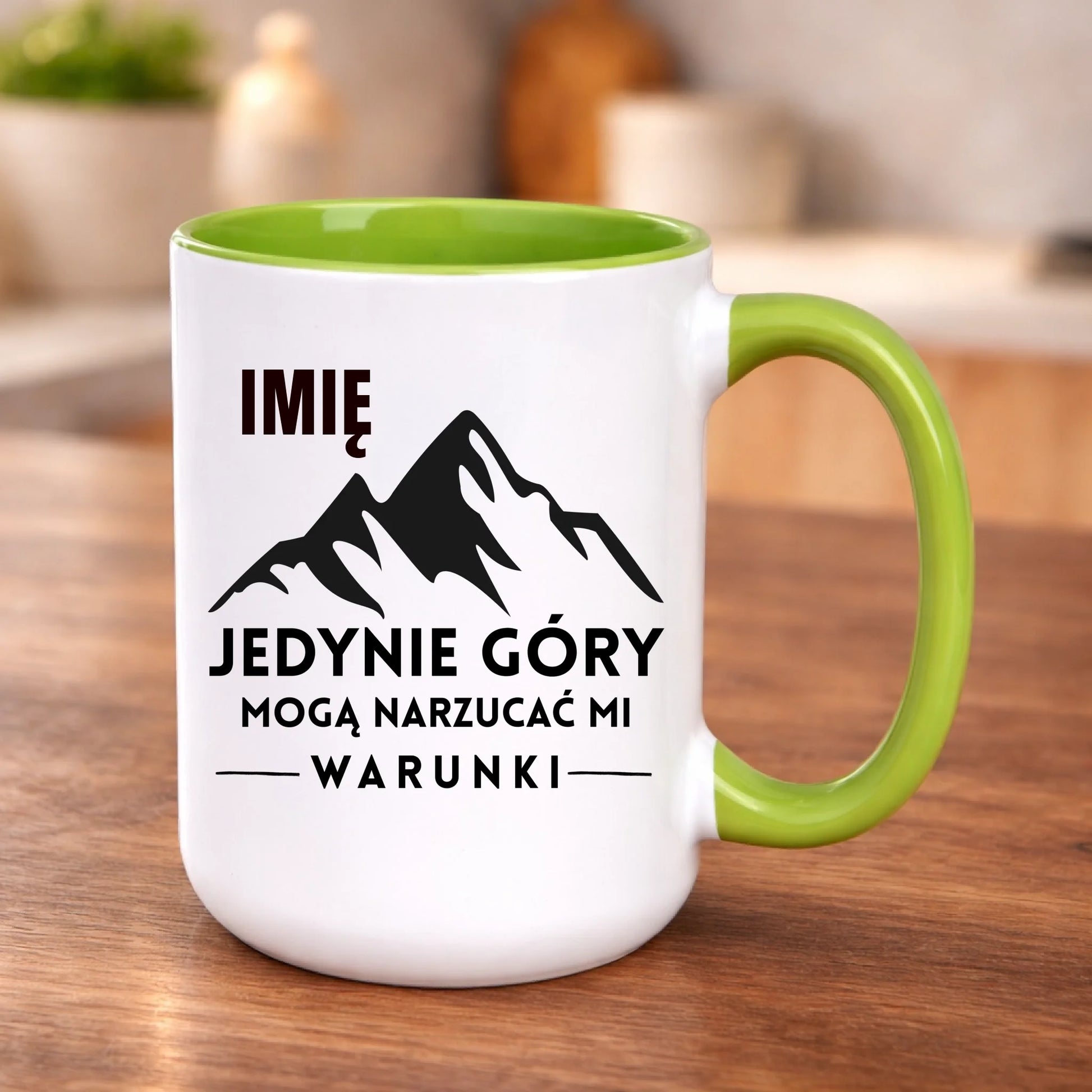 kubek z własnym nadrukiem 440ml personalizowane prezenty pl zielony