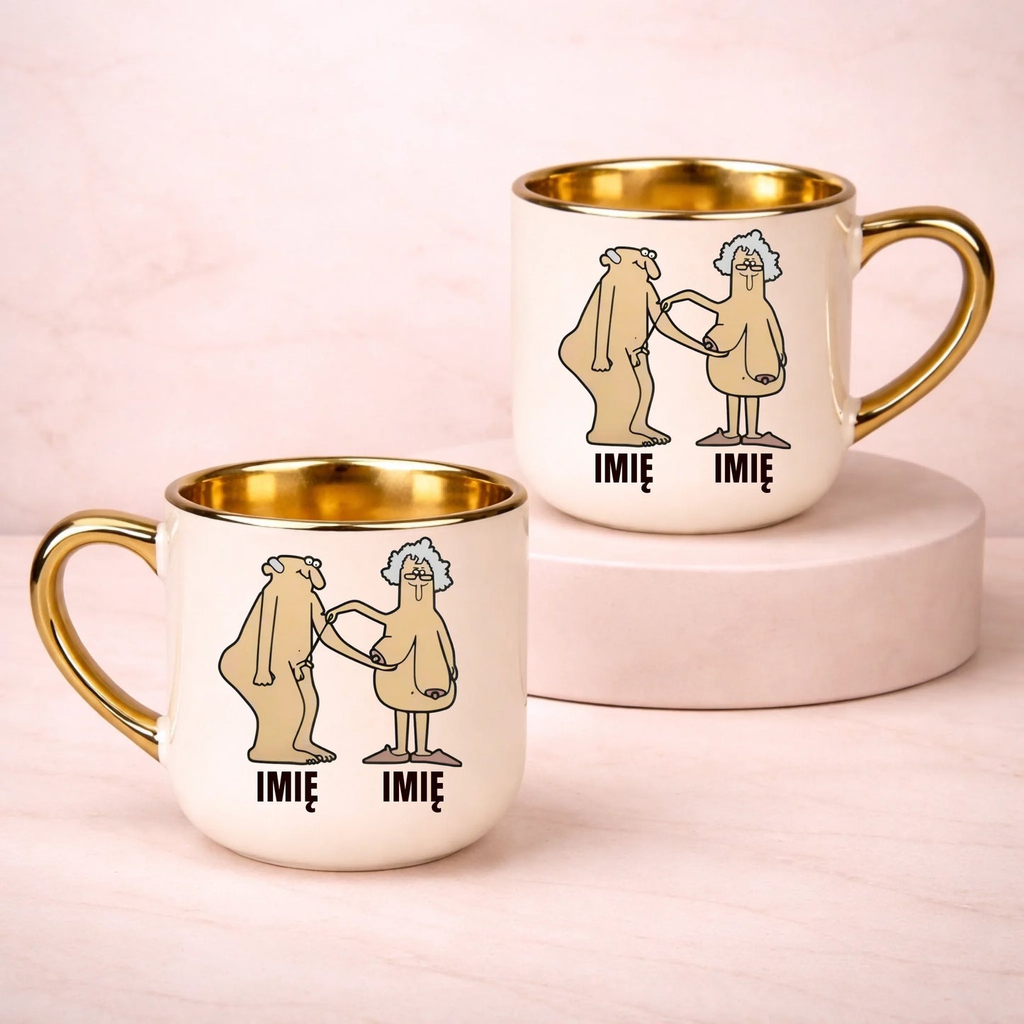 kubek z własnym nadrukiem 400ml personalizowane prezenty pl kremowy