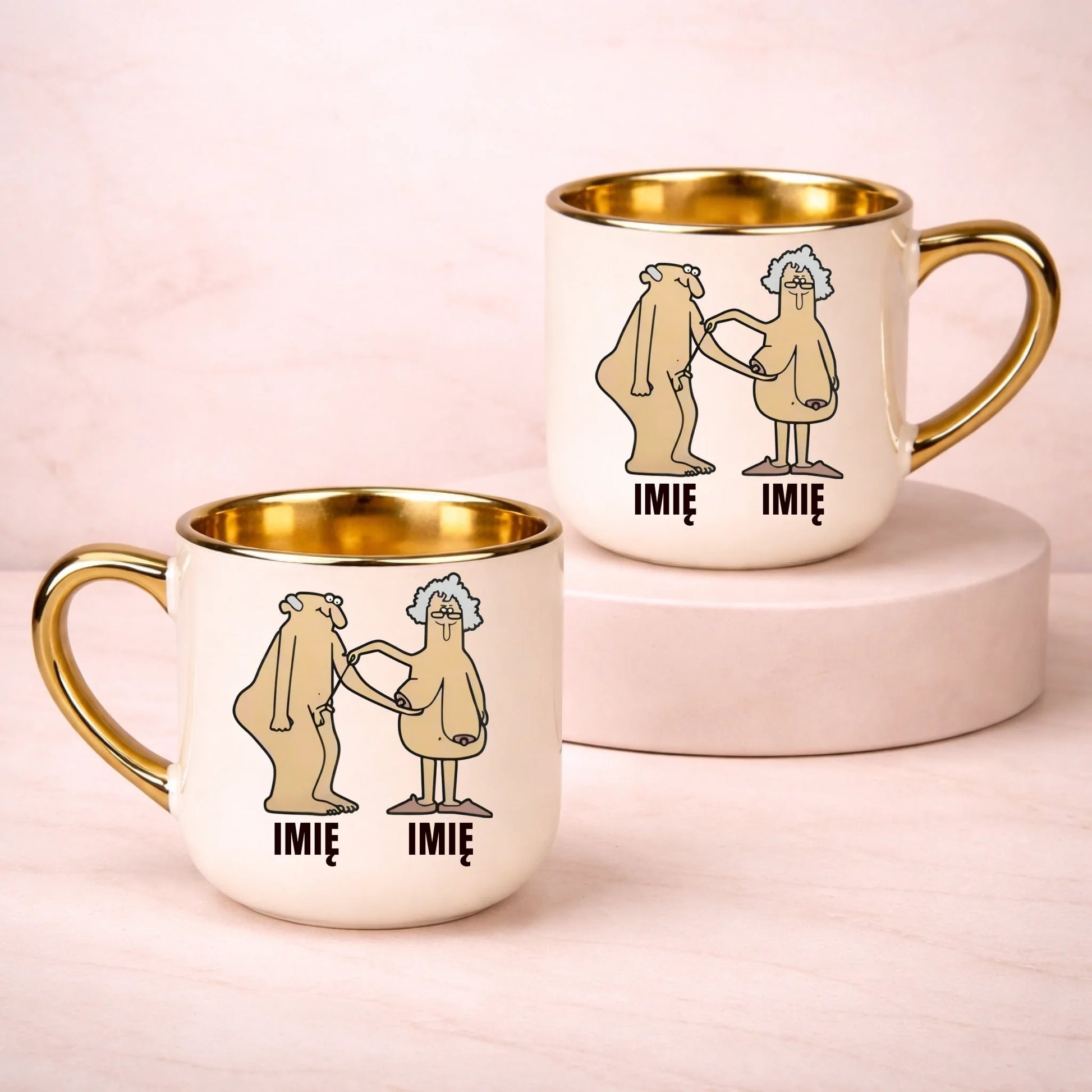kubek z własnym nadrukiem 400ml personalizowane prezenty pl kremowy