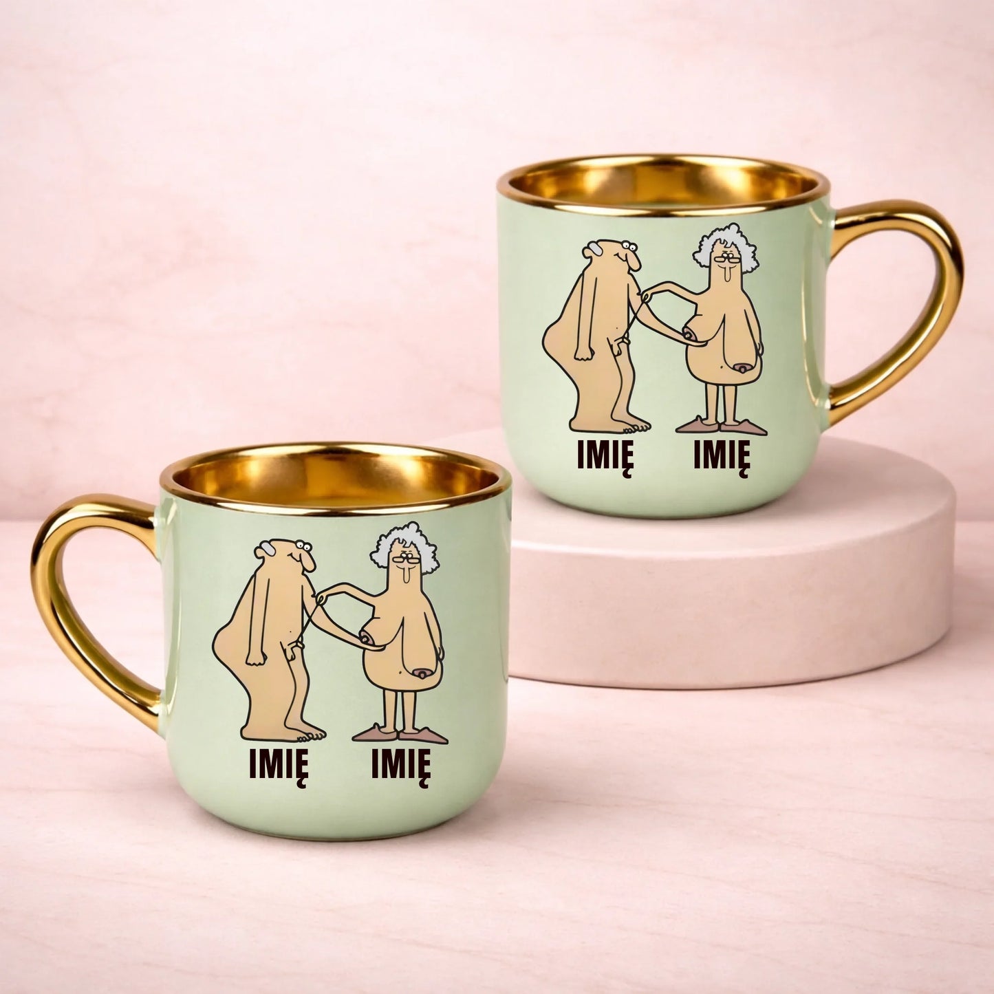 kubek z własnym nadrukiem 400ml personalizowane prezenty pl zielony