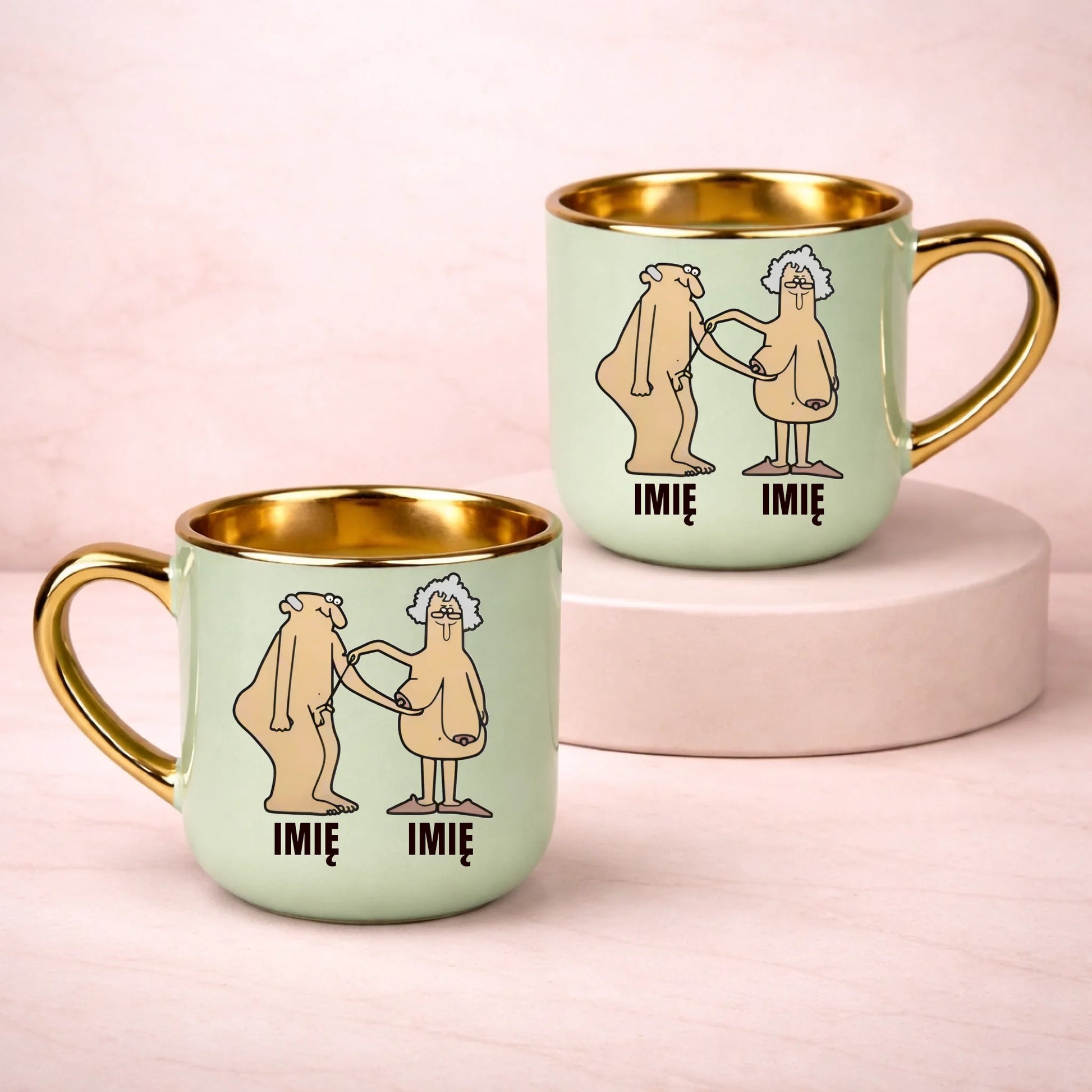 kubek z własnym nadrukiem 400ml personalizowane prezenty pl zielony