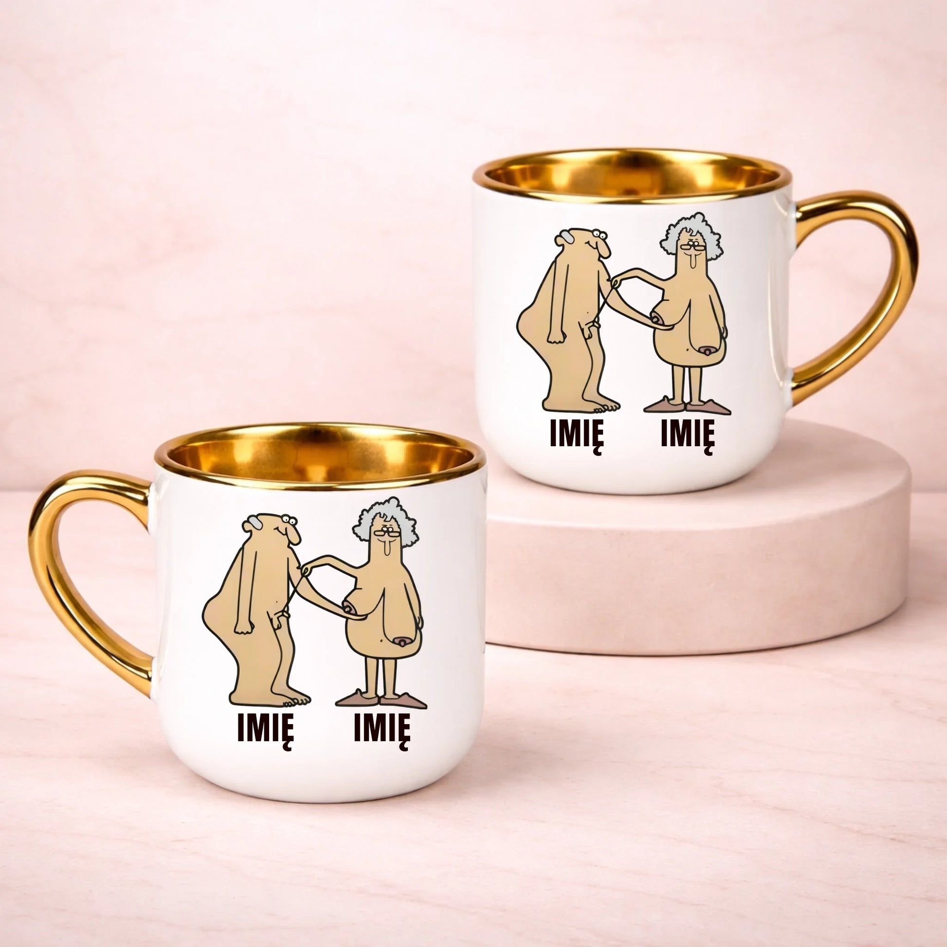 kubek z własnym nadrukiem 400ml personalizowane prezenty pl bialy
