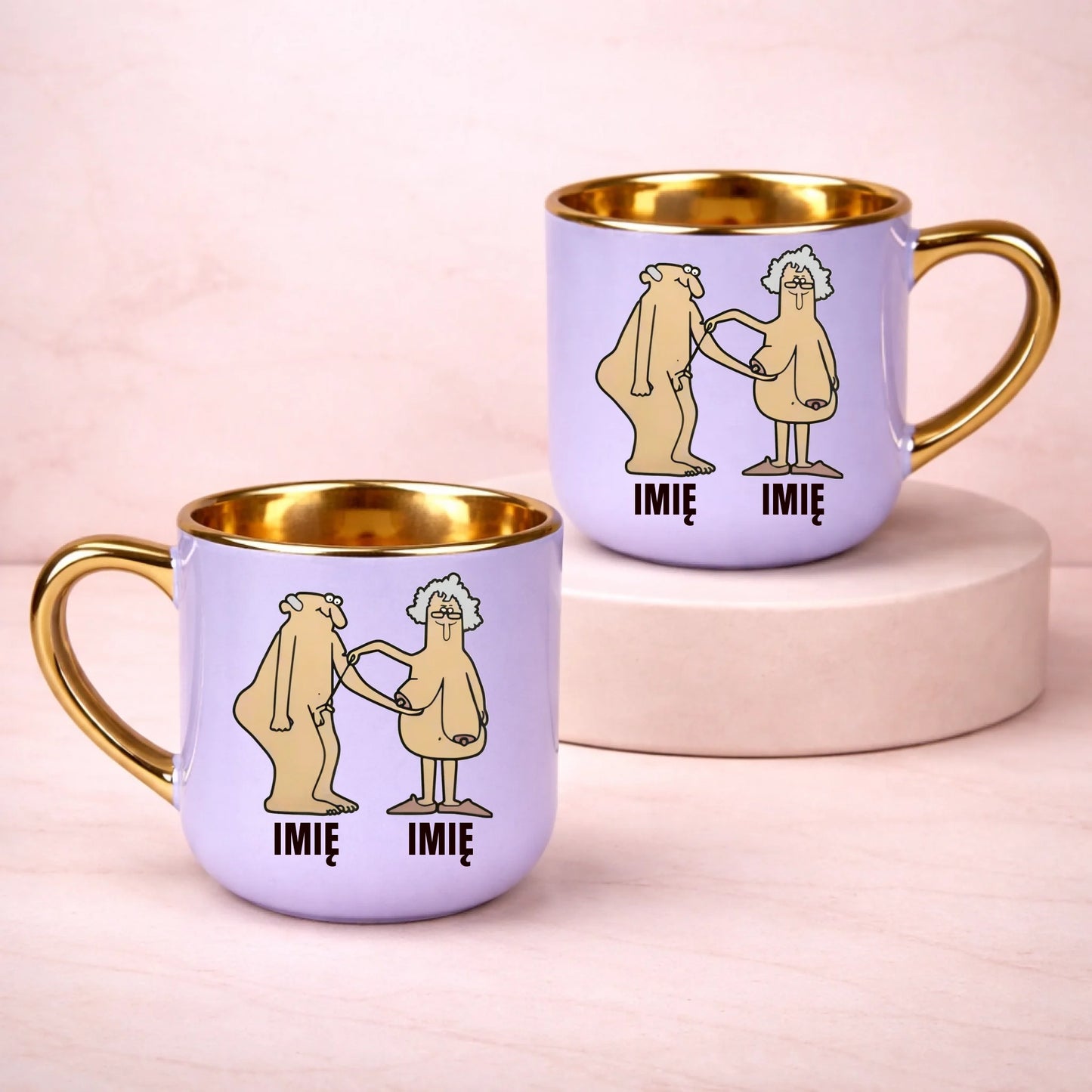 kubek z własnym nadrukiem 400ml personalizowane prezenty pl fioletowy