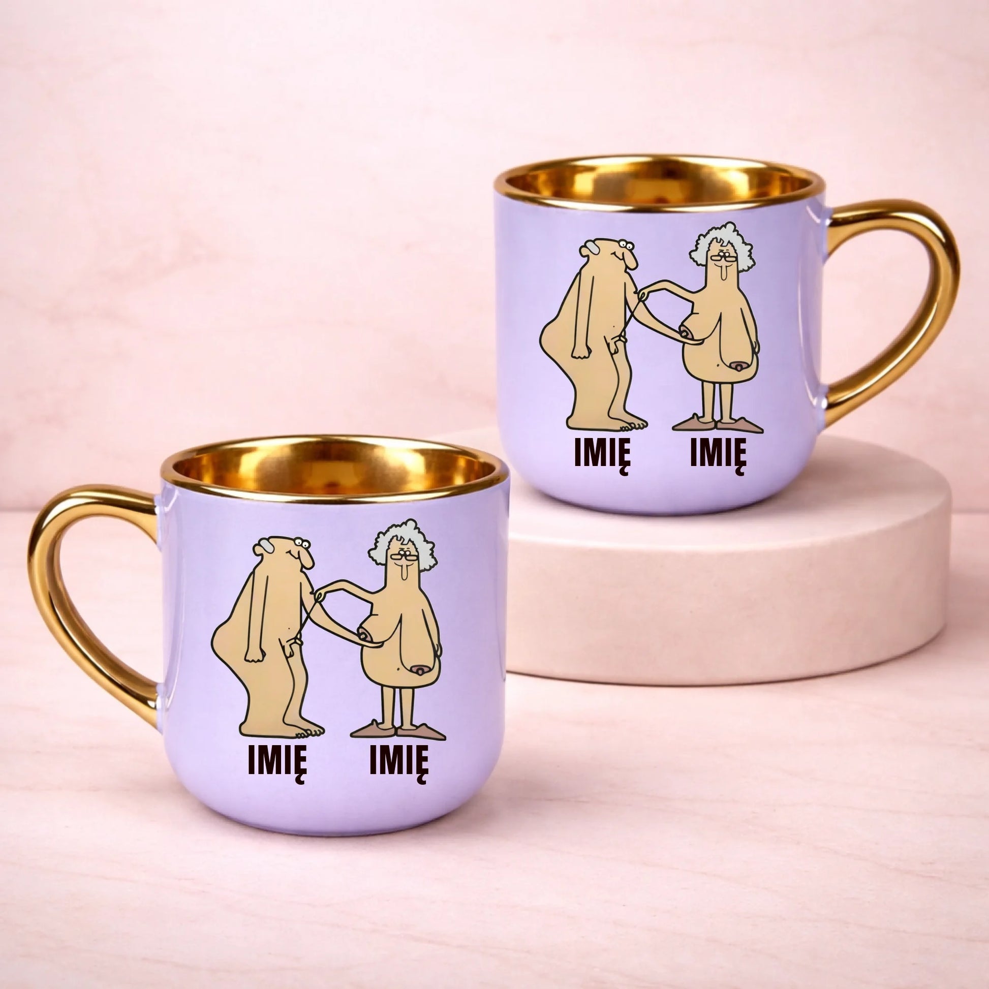 kubek z własnym nadrukiem 400ml personalizowane prezenty pl fioletowy