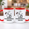kubek z własnym nadrukiem 440ml personalizowane prezenty pl czerwony
