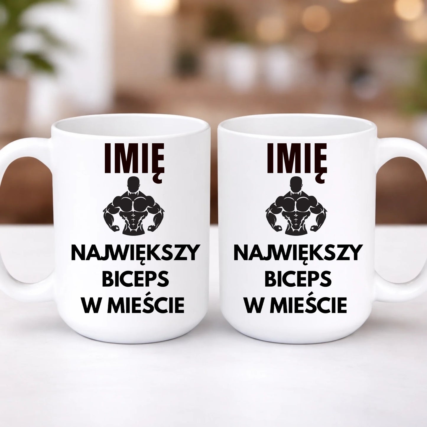 kubek z własnym nadrukiem 440ml personalizowane prezenty pl bialy