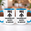 kubek z własnym nadrukiem 440ml personalizowane prezenty pl niebieski