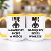 kubek z własnym nadrukiem 440ml personalizowane prezenty pl żółty