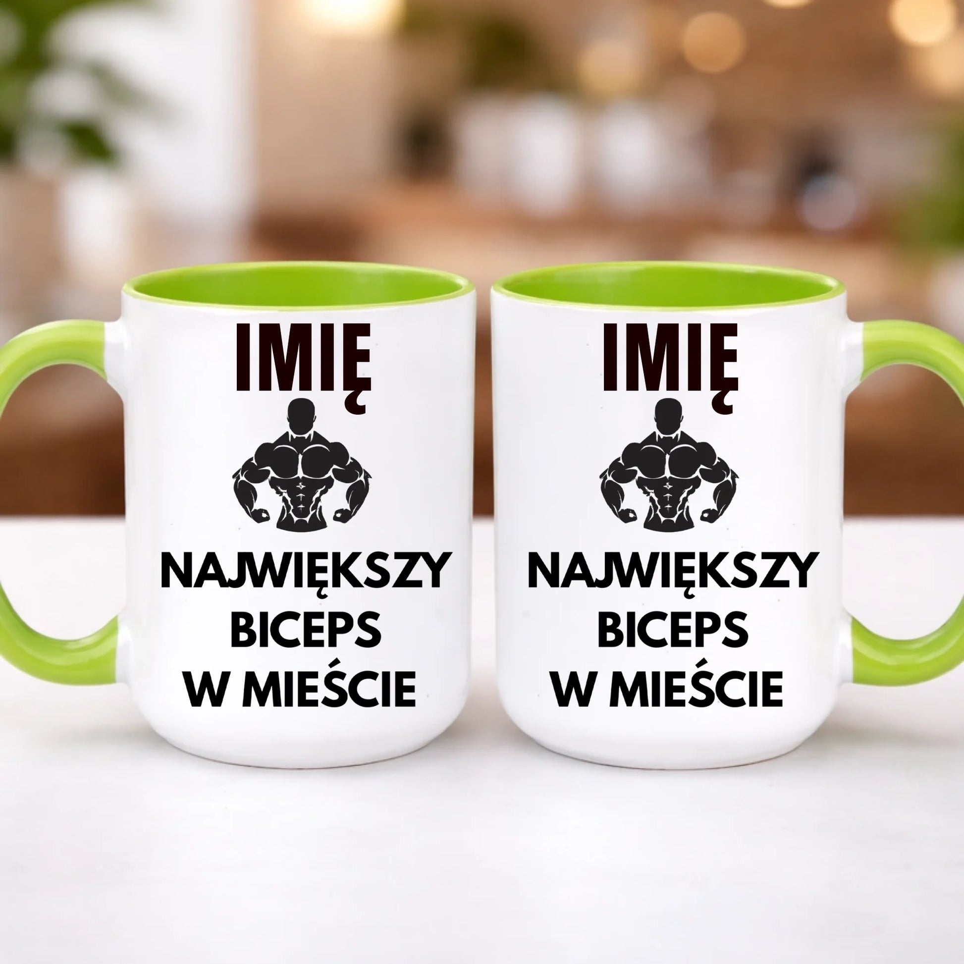 kubek z własnym nadrukiem 440ml personalizowane prezenty pl zielony