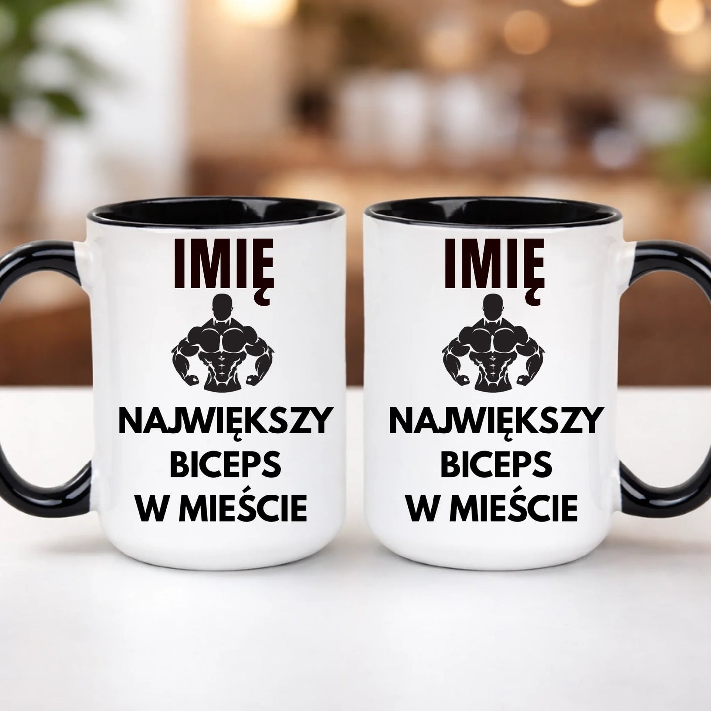 kubek z własnym nadrukiem 440ml personalizowane prezenty pl czarny