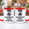 kubek z własnym nadrukiem 440ml personalizowane prezenty pl czerwony