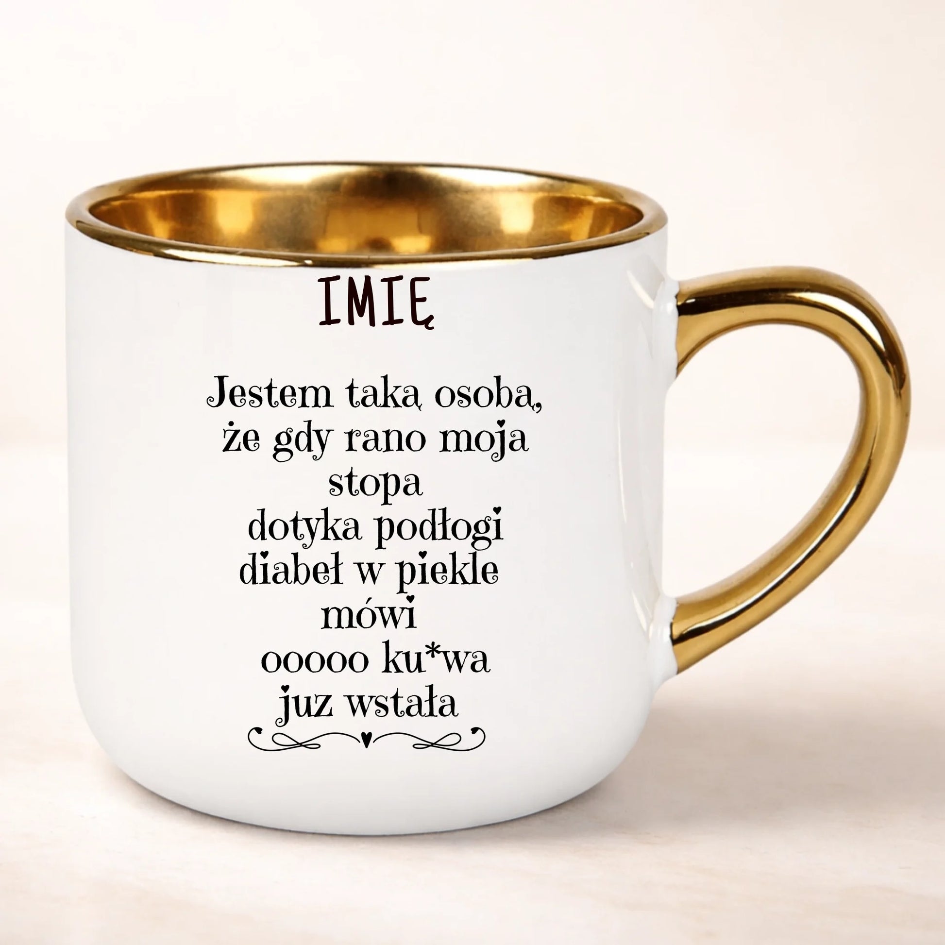 kubek personalizowany z nadrukiem 400ml biały