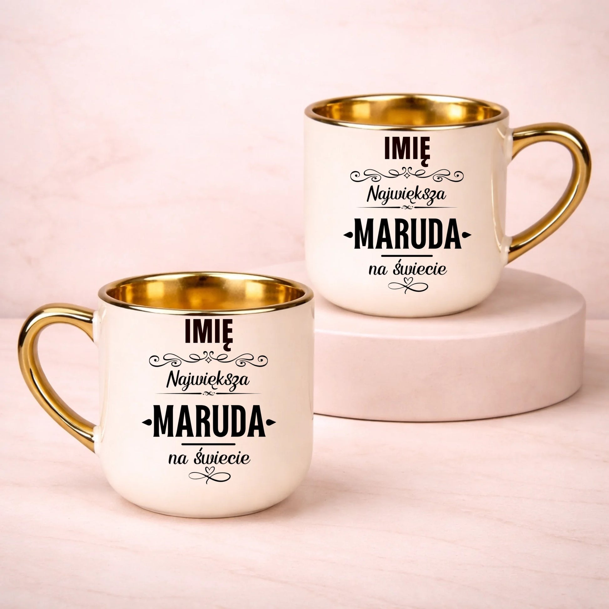kubek z własnym nadrukiem 400ml personalizowane prezenty pl kremowy