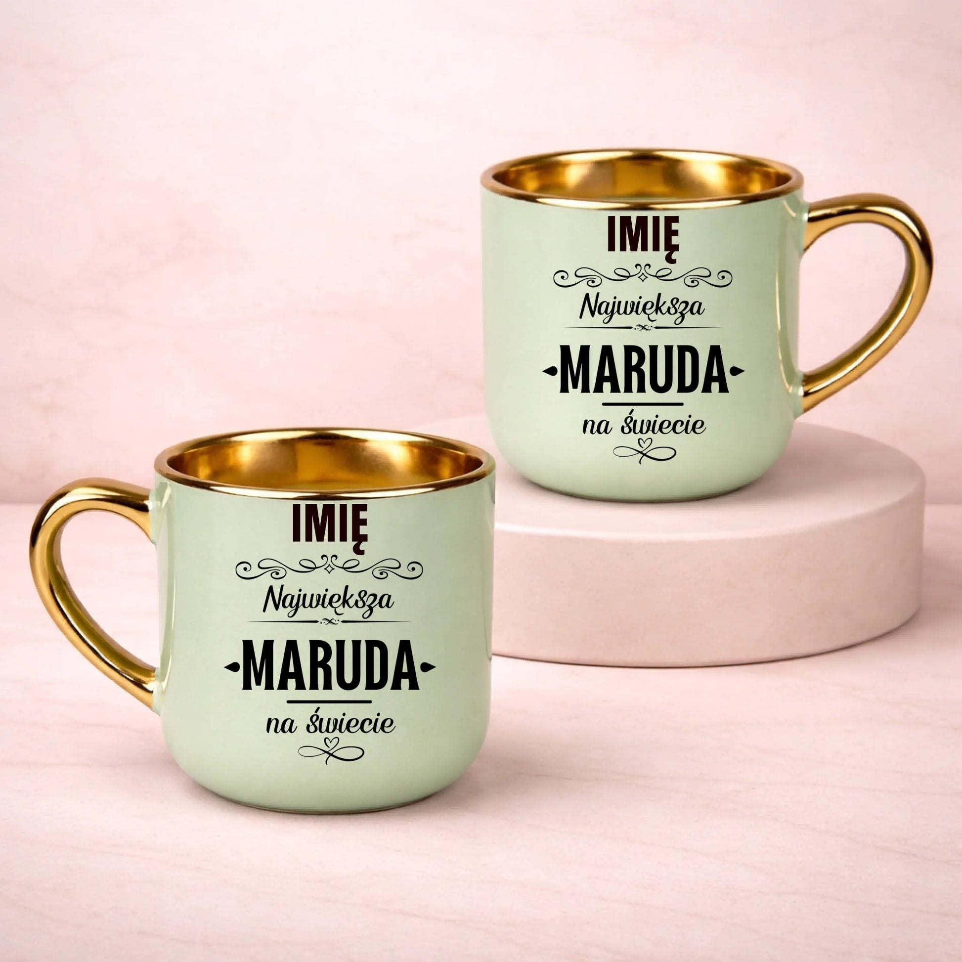 kubek z własnym nadrukiem 400ml personalizowane prezenty pl zielony