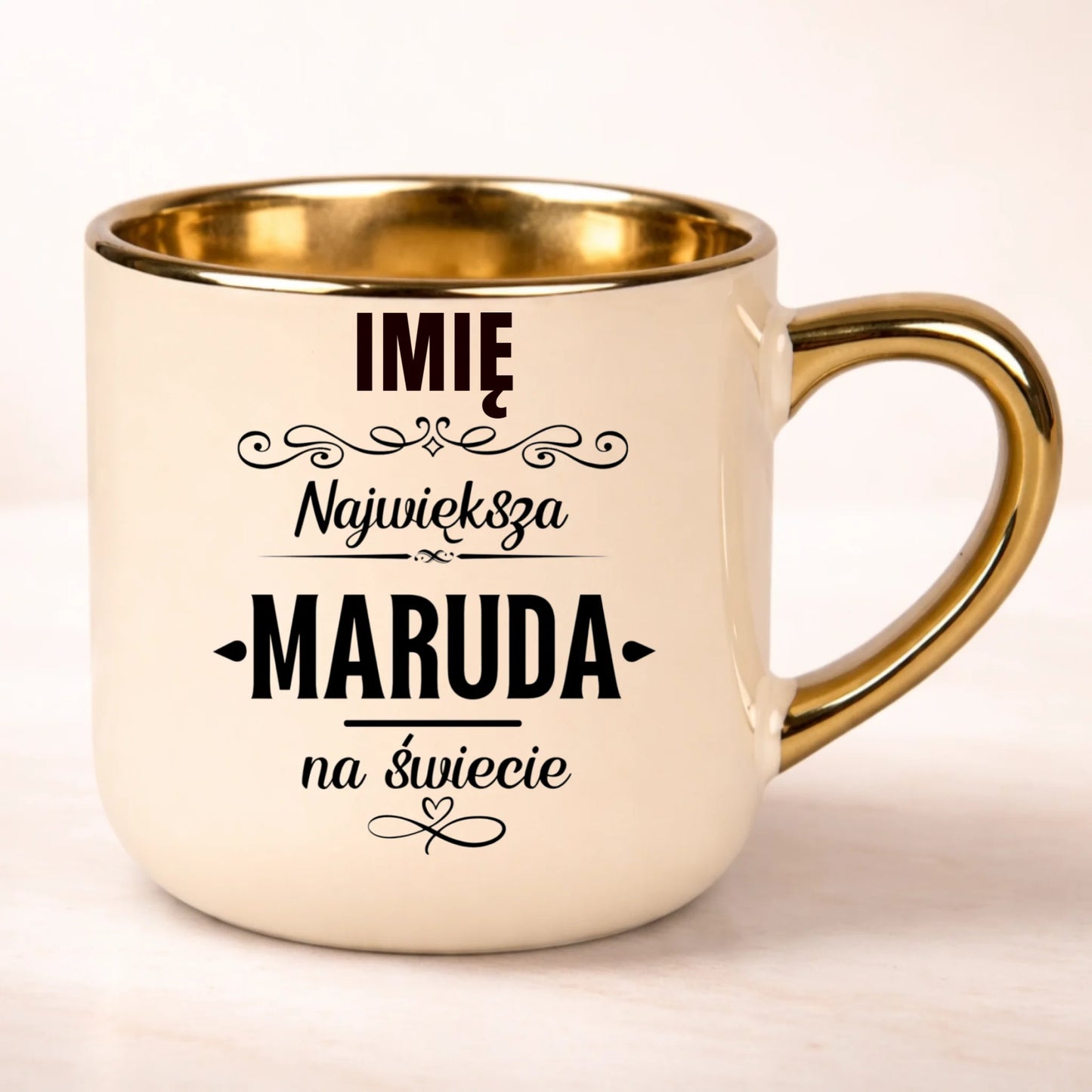 kubek personalizowany z nadrukiem 400ml kremowy