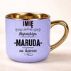 kubek personalizowany z nadrukiem 400ml fioletowy