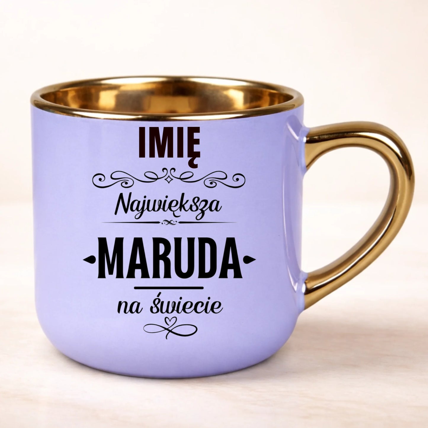 kubek personalizowany z nadrukiem 400ml fioletowy