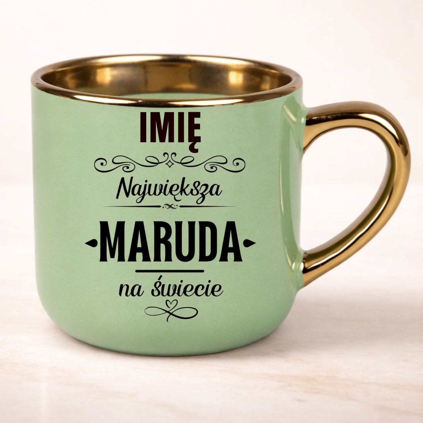 kubek personalizowany z nadrukiem 400ml zielony