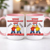kubek z własnym nadrukiem 440ml personalizowane prezenty pl różowy