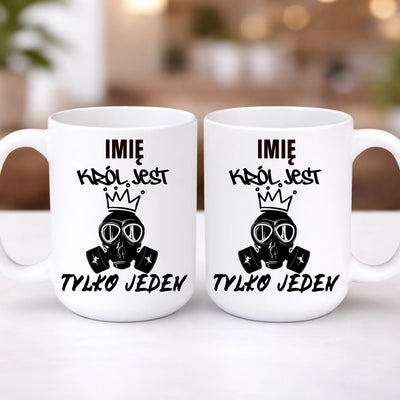 kubek z własnym nadrukiem 440ml personalizowane prezenty pl bialy