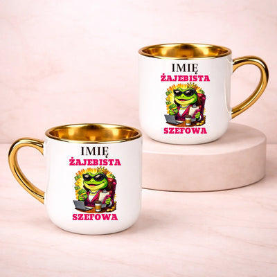 kubek z własnym nadrukiem 400ml personalizowane prezenty pl bialy