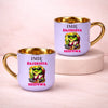 kubek z własnym nadrukiem 400ml personalizowane prezenty pl fioletowy