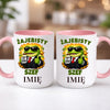 kubek z własnym nadrukiem 440ml personalizowane prezenty pl różowy